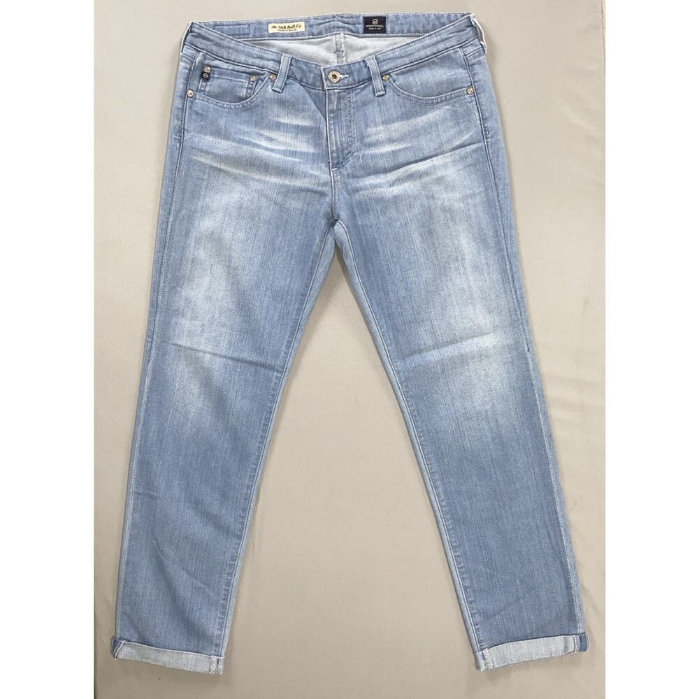 AG The Stilt Roll-Up Cigarette Cuffed Lightweight Stretch Denim Jeans. 30R, GUC!
